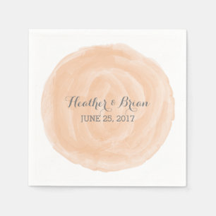 Servilleta De Papel Cuadros de papel de color acuático redondo naranja