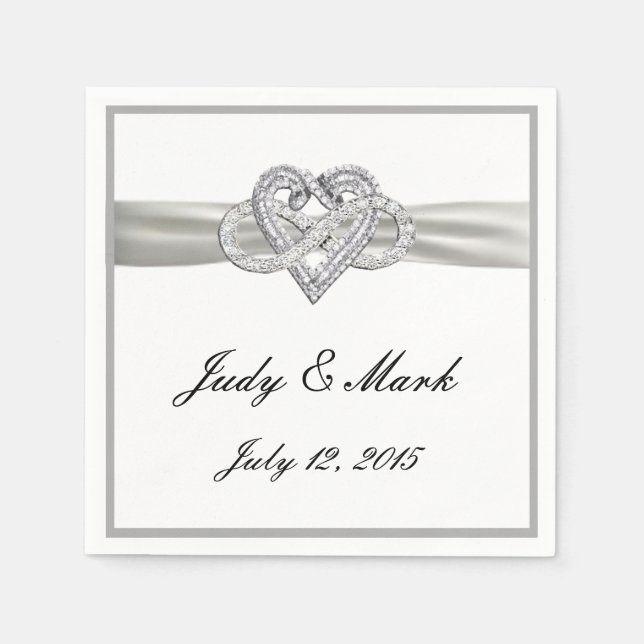 Servilleta De Papel Cuadros de papel de corazón infinito personalizado (Anverso)