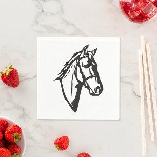 Servilleta De Papel Cuadros de papel de dibujo de caballos
