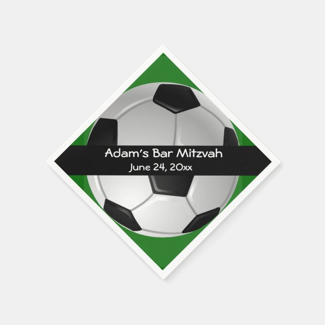 Servilleta De Papel Cuadros de papel de diseño de fútbol (Borde)