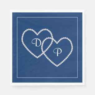 Servilleta De Papel Cuadros de papel de dos corazones boda