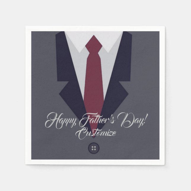 Servilleta De Papel Cuadros de papel de feliz día del padre (Anverso)