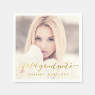 Servilleta De Papel Cuadros de papel de graduación de fotografía de Re