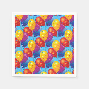 Servilleta De Papel Cuadros de papel de los globos de cumpleaños
