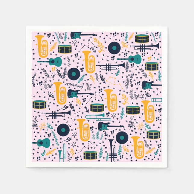 Servilleta De Papel Cuadros de papel de Music Instruments (Anverso)