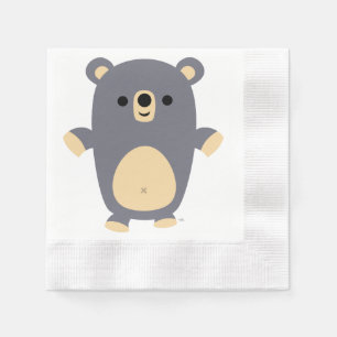 Servilleta De Papel Cuadros de papel de oso de Personalizado azul gran