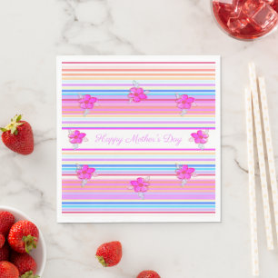 Servilleta De Papel Cuadros de papel de papel de acento floral rosa