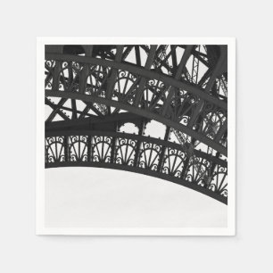 Servilleta De Papel Cuadros de papel de papel en la torre Eiffel en bl