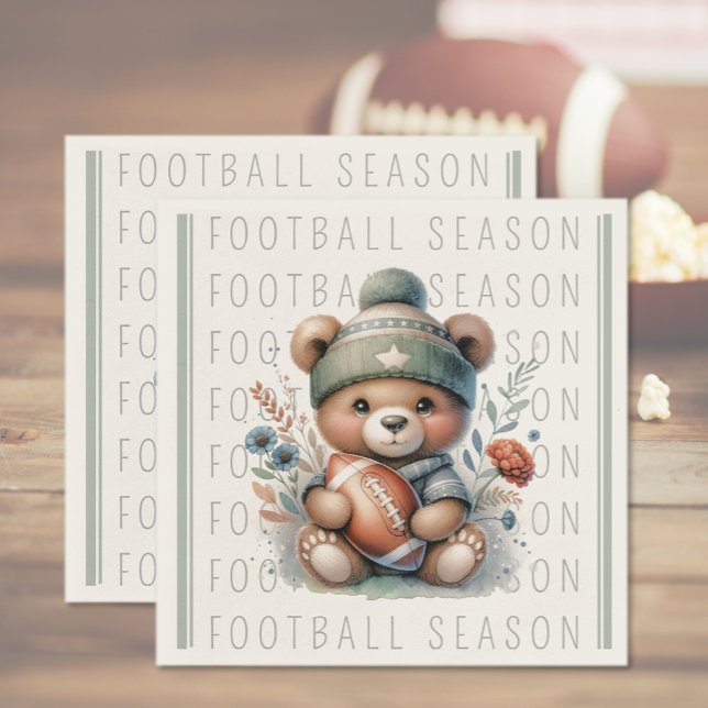 Servilleta De Papel Cuadros de papel de Personalizado (Cute Custom Football Paper Napkins)