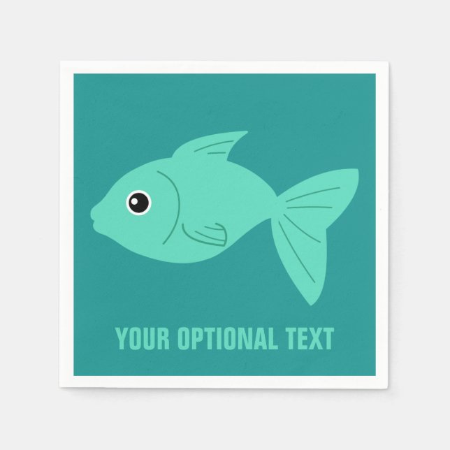 Servilleta De Papel Cuadros de papel de personalizado de pescado (Anverso)