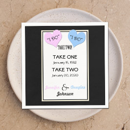 Servilleta De Papel Cuadros de papel de renovación de votos de boda