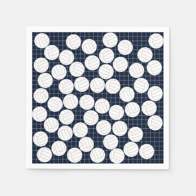 Servilleta De Papel Cuadros de papel de voleibol (Anverso)