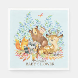 Servilleta De Papel Cuadros de papel de Woodland Animals Baby Shower
