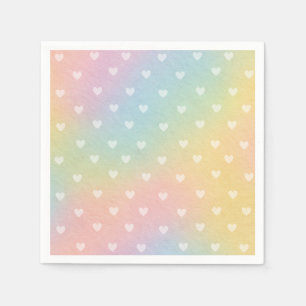 Servilleta De Papel Cuadros de papel del patrón de los corazones del O