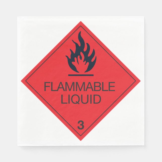 Servilleta De Papel Cuadros de papel líquido inflamables (Anverso)