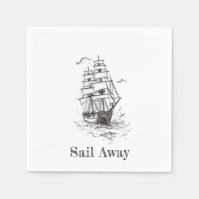Servilleta De Papel Cuadros de papel "Nautical Navigator" (Anverso)