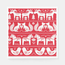 Servilleta De Papel Cuadros de papel para animales escandinavos