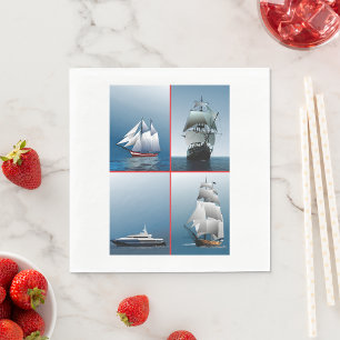 Servilleta De Papel Cuadros de papel para cuatro buques