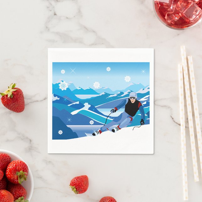 Servilleta De Papel Cuadros de papel para esquiadores de descenso (Subido por el creador)