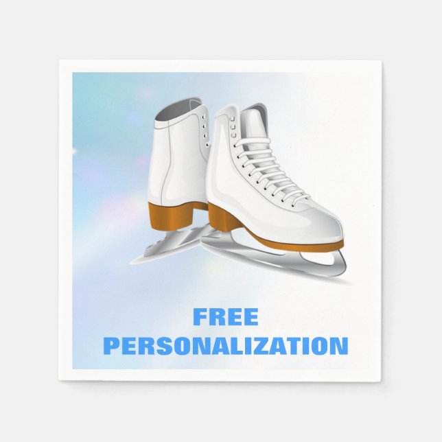 Servilleta De Papel Cuadros de papel para patines de hielo (Anverso)