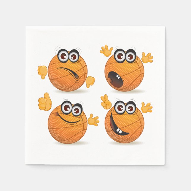 Servilleta De Papel Cuadros de papel para personajes de básquetbol (Anverso)