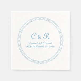 Servilleta De Papel Cuadros de papel redondo con envoltura azul