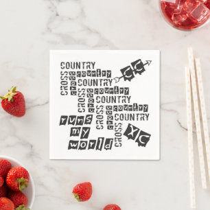 Servilleta De Papel Cuadros de papel XC Cross Country Runes