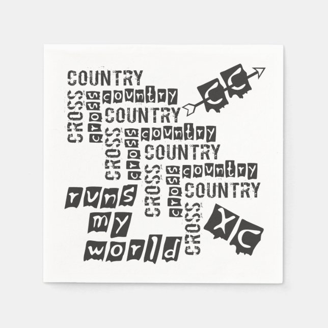 Servilleta De Papel Cuadros de papel XC Cross Country Runes (Anverso)