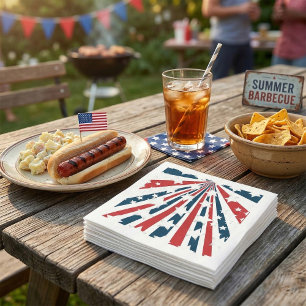 Servilleta De Papel Cuadros estilizados de papel de bandera estadounid