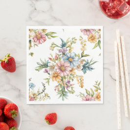 Servilleta De Papel Cuadros Fiestas de Día de la Madre floral de prima