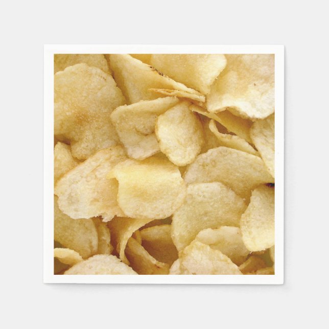 Servilleta De Papel Cuadros fiestas de patatas fritas fiestas de comid (Anverso)