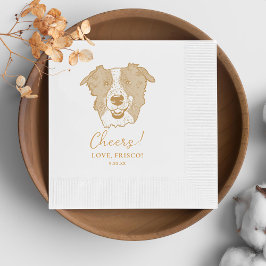 Servilleta De Papel Cuadros personalizados de Cheque de Perro Collie F