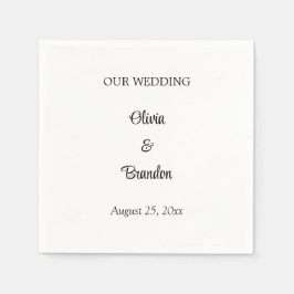 Servilleta De Papel Cuadros sencillos de papel Minimalista para Bodas