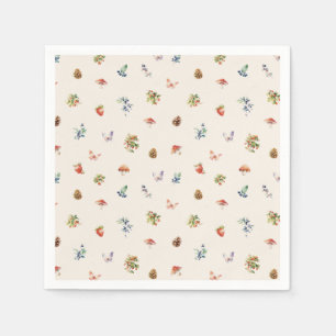 Servilleta De Papel Cuadros Woodland Forest Adventure Pattern Baby Sho