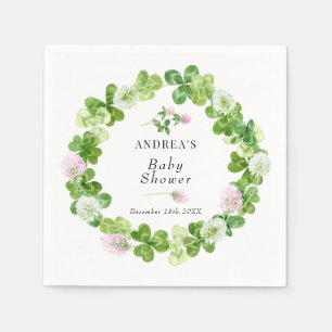Servilleta De Papel Cuádruple Lazo Hojas de Shamrock BABY SHOWER