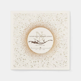 Servilleta De Papel CUALQUIER Aniversario Elegante Monograma