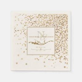 Servilleta De Papel CUALQUIER Aniversario Monograma Napkin