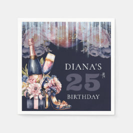 Servilleta De Papel Cualquier año Adultos Cumpleaños Champagne Heels