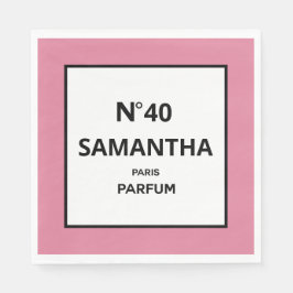 Servilleta De Papel CUALQUIER año Diseñador Perfume Botella Cumpleaños