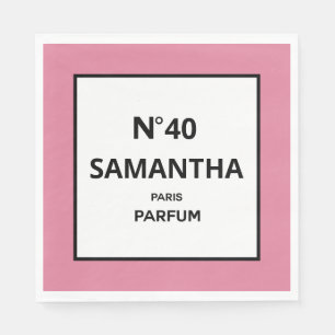 Servilleta De Papel CUALQUIER año Diseñador Perfume Botella Cumpleaños