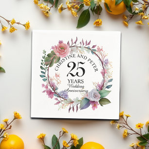 Servilleta De Papel Cualquier Boda elegante aniversario floral