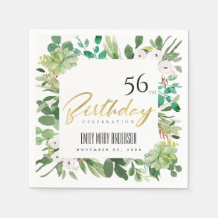 SERVILLETA DE PAPEL CUALQUIER CUMPLEAÑOS DE EDAD ES EL COLOR DE AGUA 