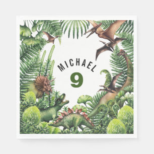 Servilleta De Papel CUALQUIER fiesta de cumpleaños de un niño de dinos