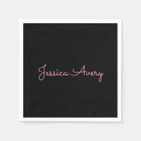 Cualquier nombre | Guay Editable Pink Script on Bl