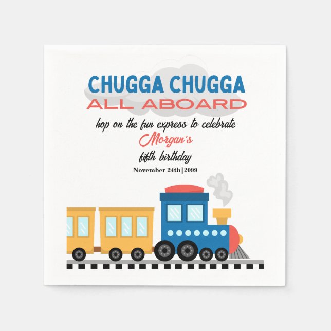 Servilleta De Papel Cualquier Personalizado colorido de cumpleaños (Anverso)