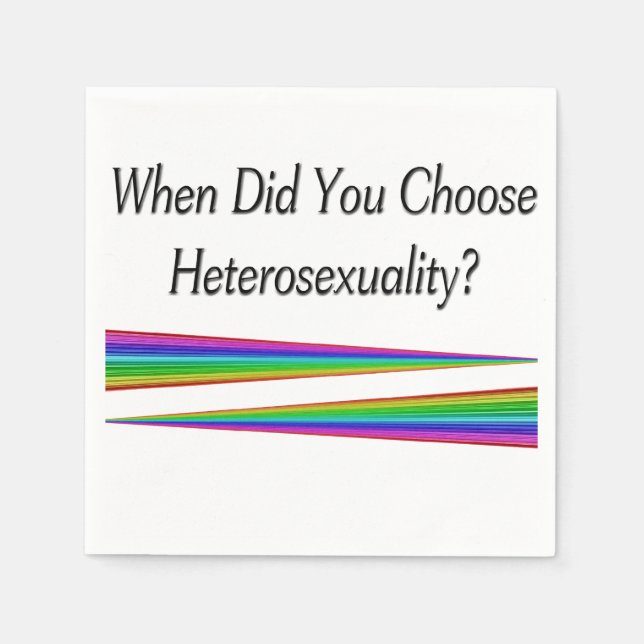 Servilleta De Papel ¿Cuándo Eligiste La Heterosexualidad? (Anverso)