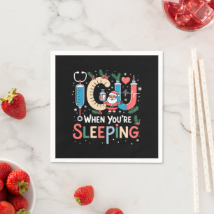 Servilleta De Papel Cuando estás durmiendo divertida enfermera de UCI 