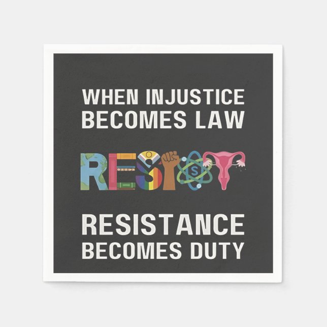 Servilleta De Papel Cuando la injusticia se convierte en ley, la resis (Anverso)