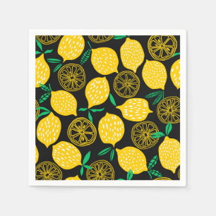 Servilleta De Papel Cuando la Vida te Da Limones Amarillo Soleado Limó