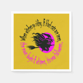 Servilleta De Papel Cuando las brujas van en bicicleta cerca de Hallow